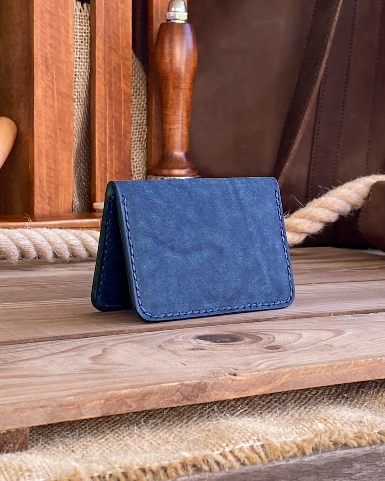 Navy Fold Cardholder