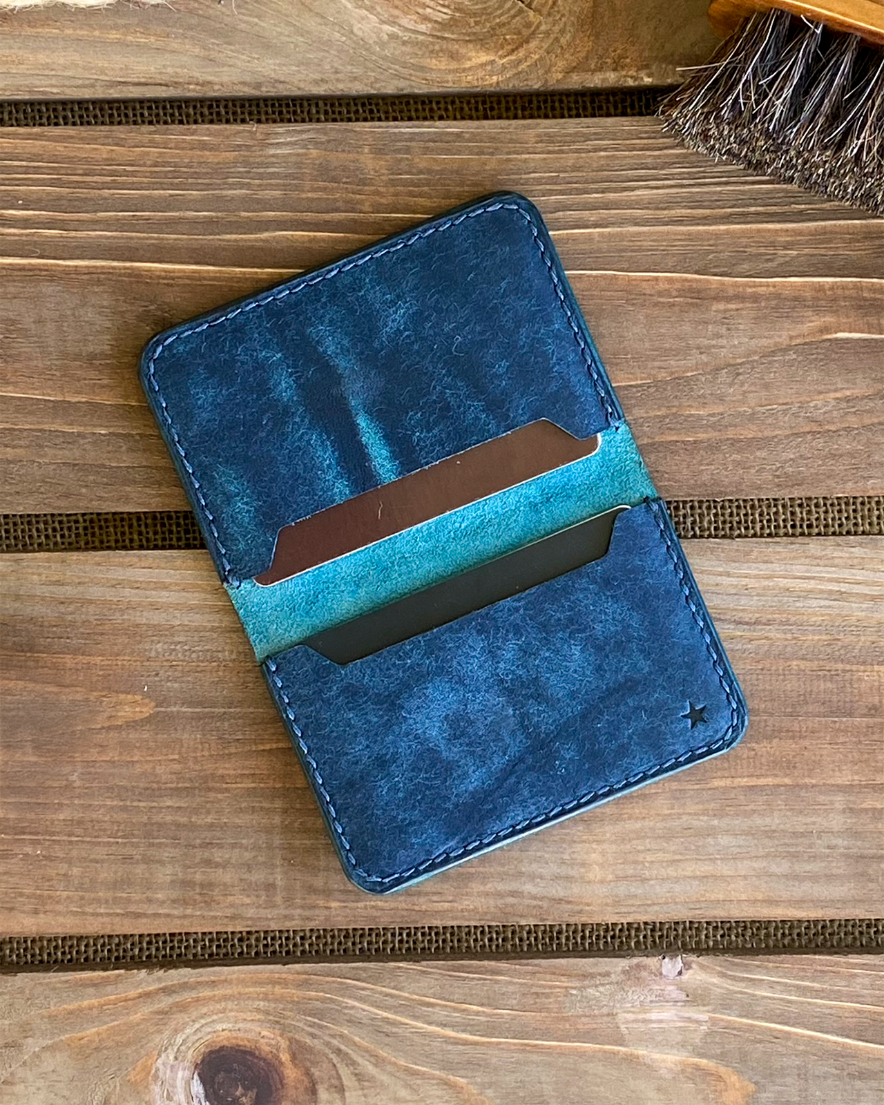Navy Fold Cardholder