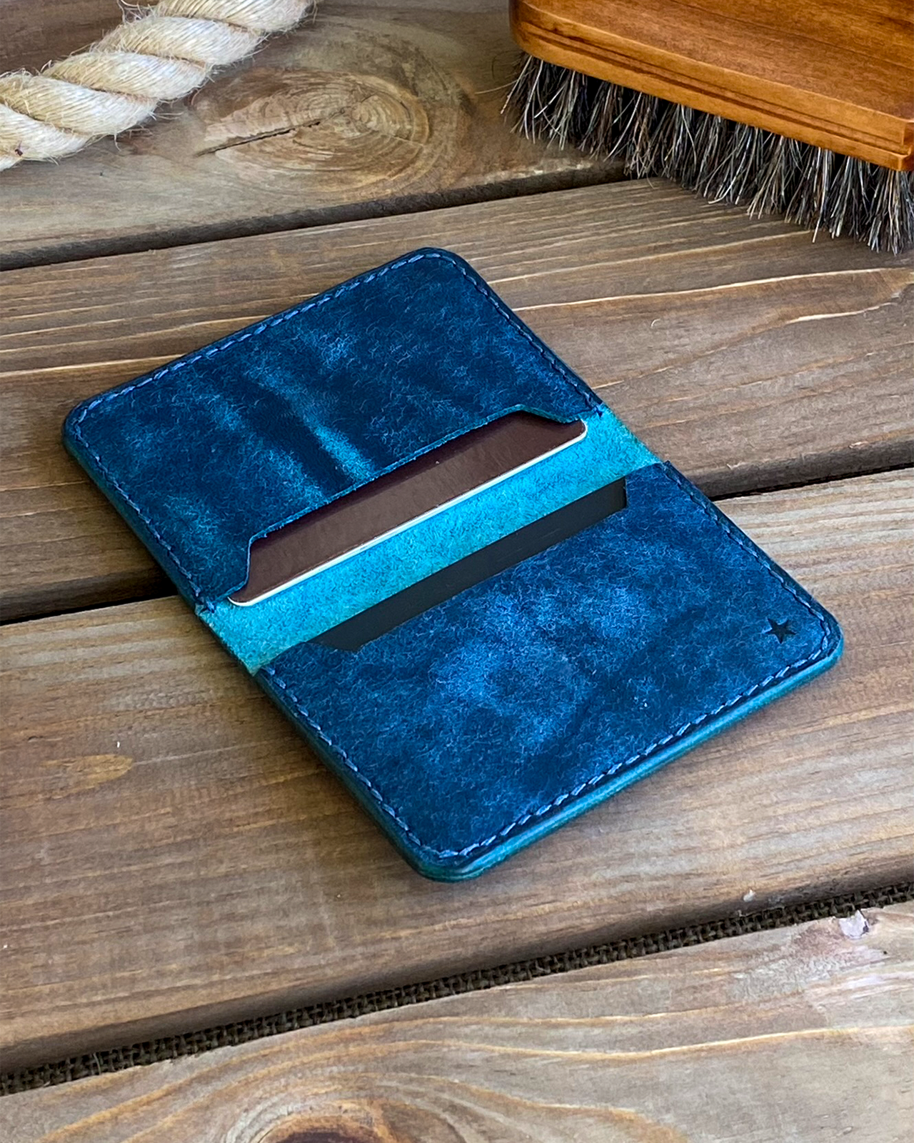 Navy Fold Cardholder