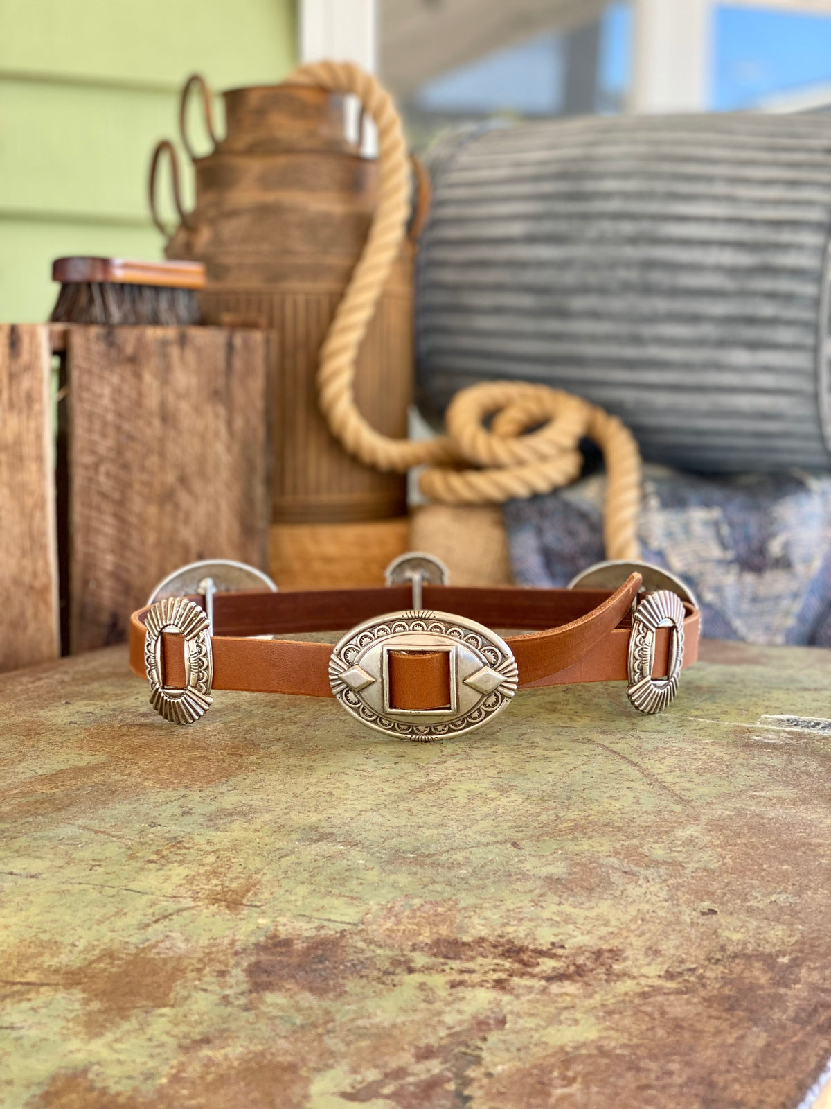 Sandoval Slide Concho Belt