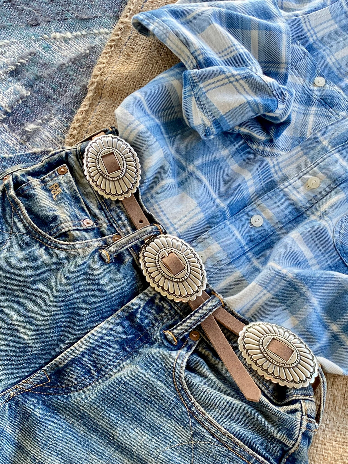Southwest Oval Concho Belt