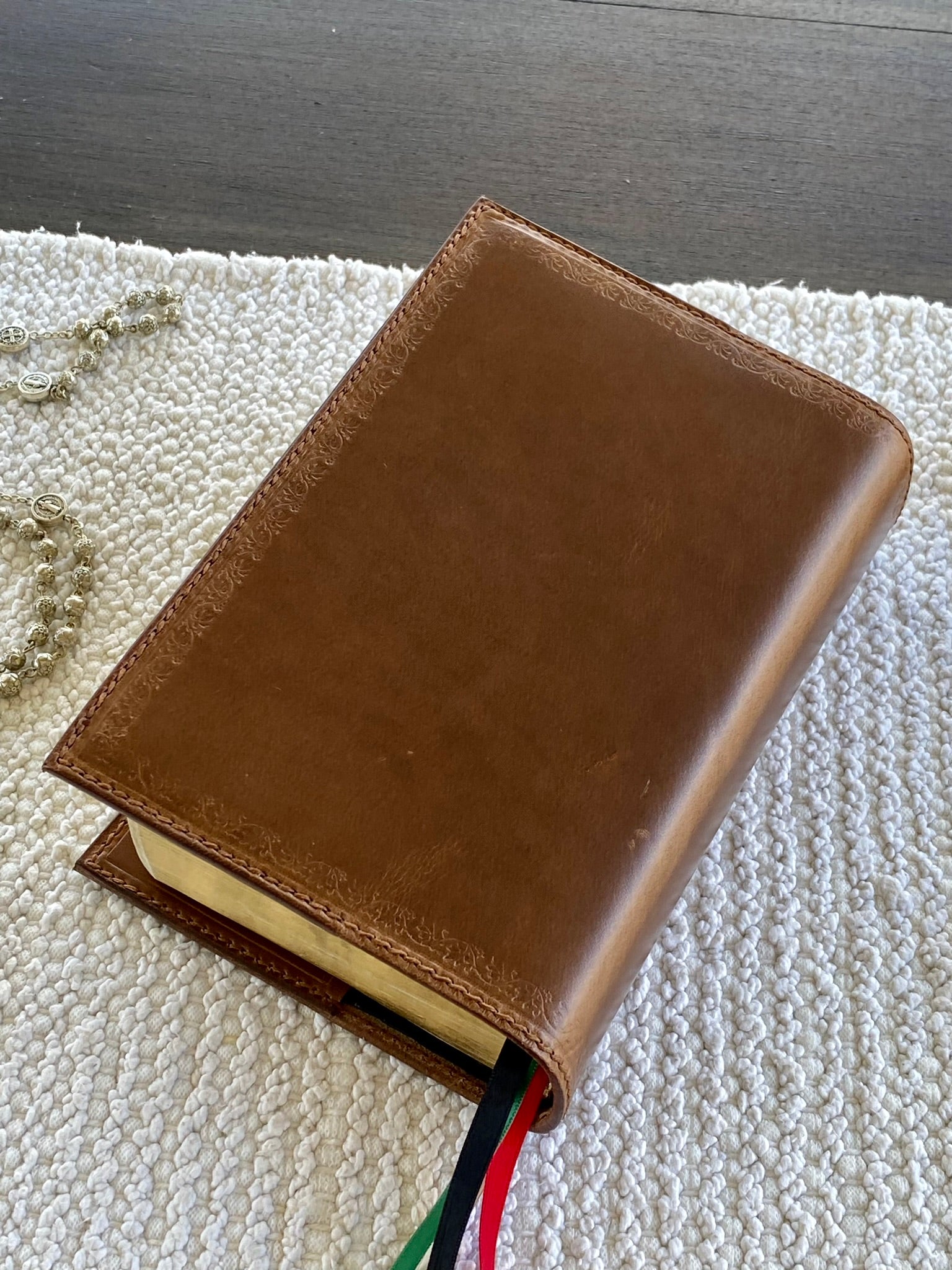 Tan Leather Angelus Press 1962 Daily Missal Cover