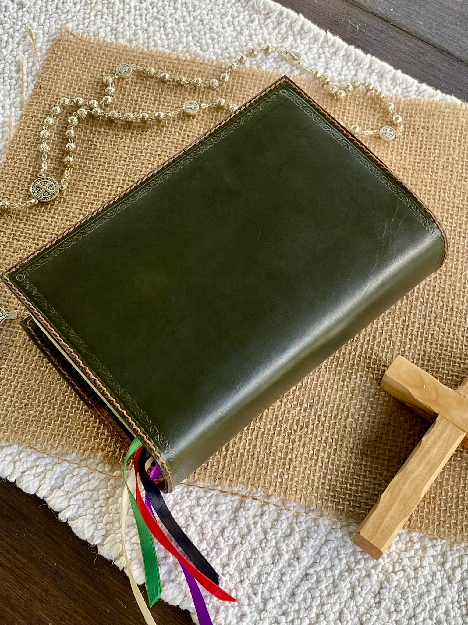 Green Leather Angelus Press 1962 Daily Missal Cover